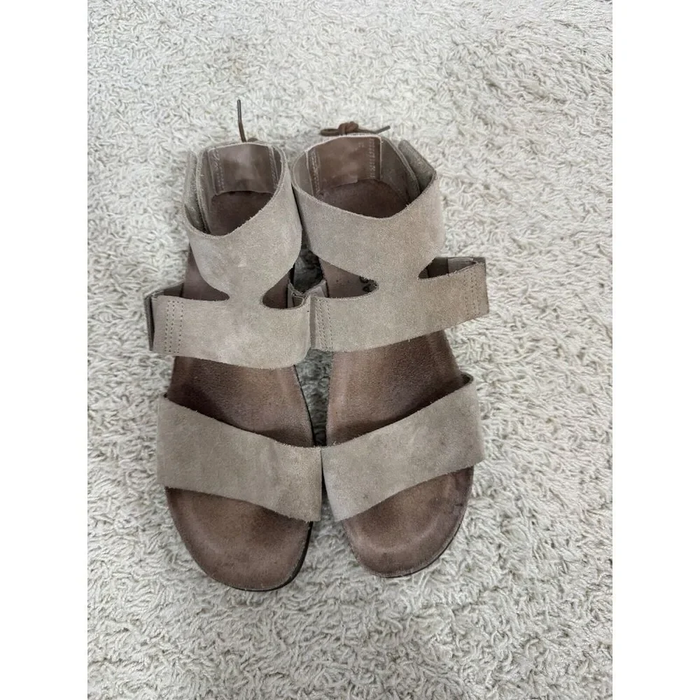 Naot Women's Tan Suede Larissa Comfort Sandals Size Euro 40 US 9 Ankle Tie Boho - Picture 2 of 12